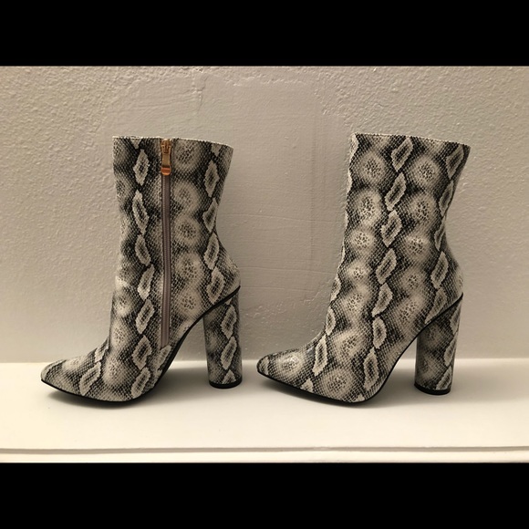 fashion nova snakeskin boots